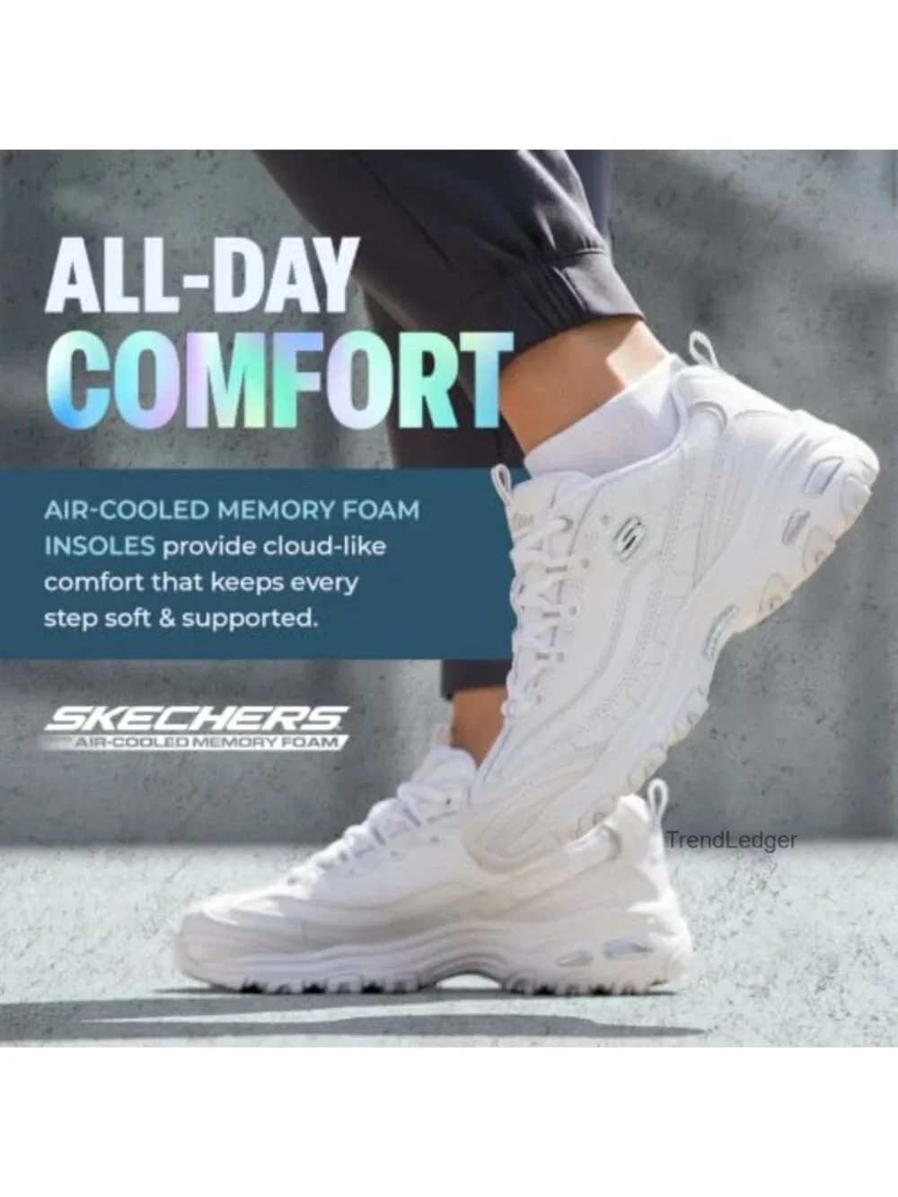 D'Lites Fresh Start Memory Foam Lace-Up Sneaker